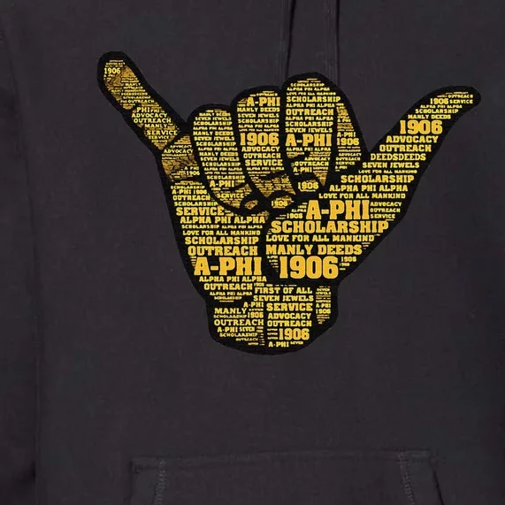 Alpha African Fraternity Hand Sign Words 1906 Premium Hoodie