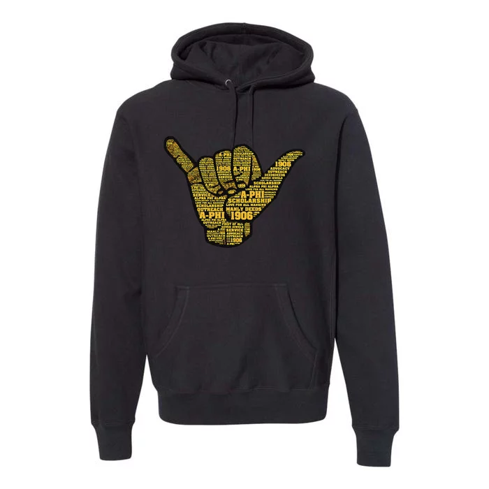 Alpha African Fraternity Hand Sign Words 1906 Premium Hoodie