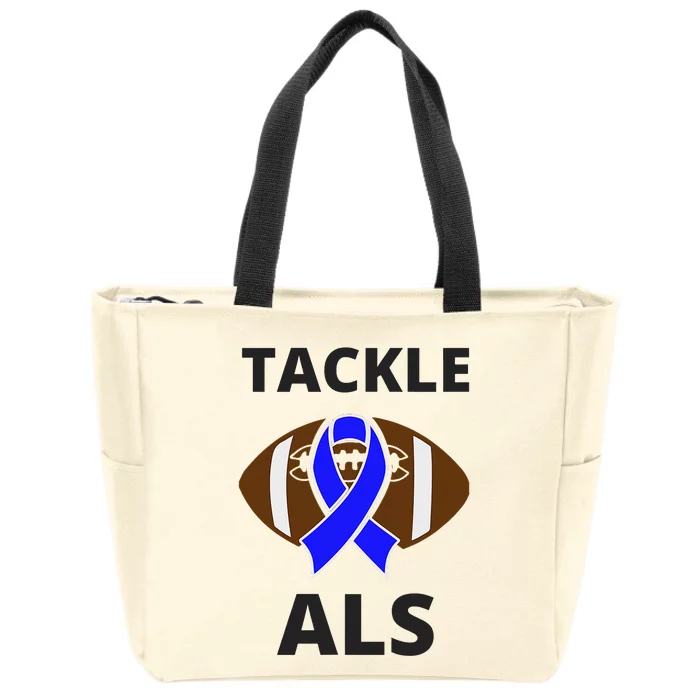 ALS Awareness Football Tackle Zip Tote Bag