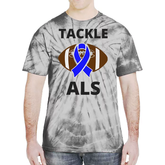 ALS Awareness Football Tackle Tie-Dye T-Shirt