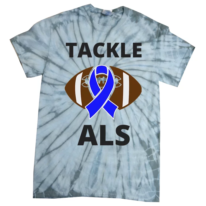 ALS Awareness Football Tackle Tie-Dye T-Shirt