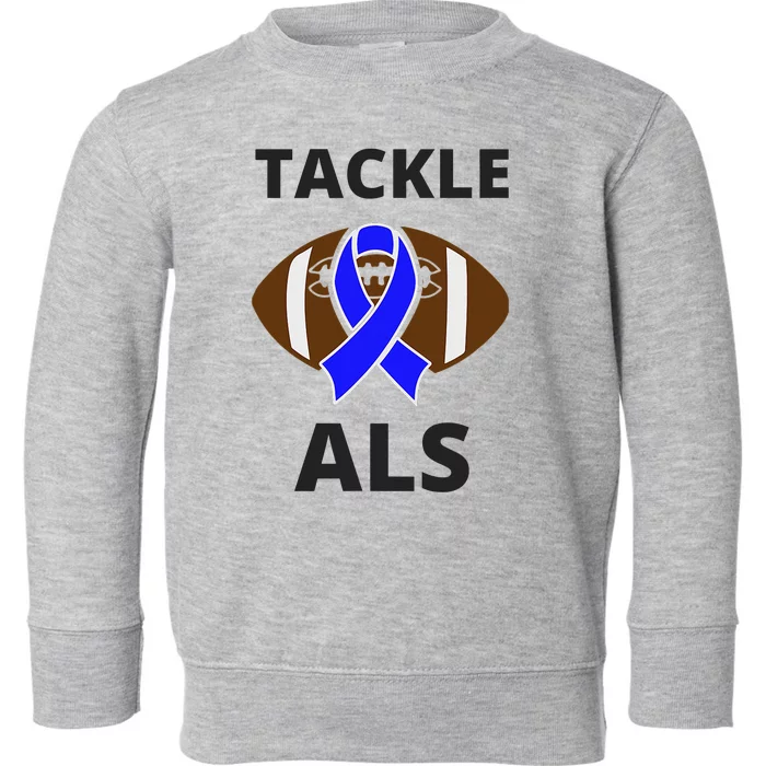 ALS Awareness Football Tackle Toddler Sweatshirt