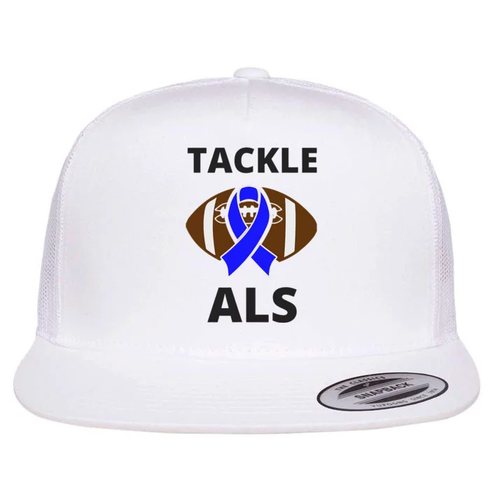 ALS Awareness Football Tackle Flat Bill Trucker Hat