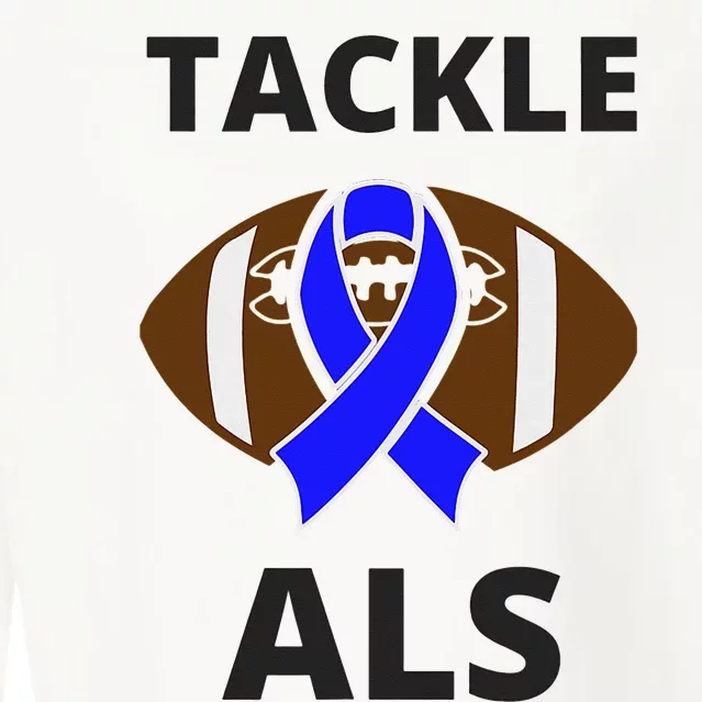 ALS Awareness Football Tackle Cropped Pullover Crew