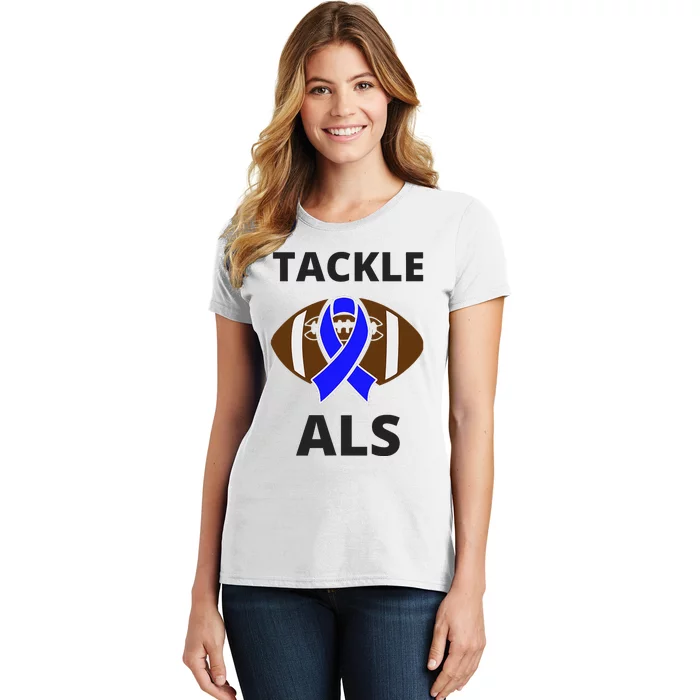 ALS Awareness Football Tackle Women's T-Shirt