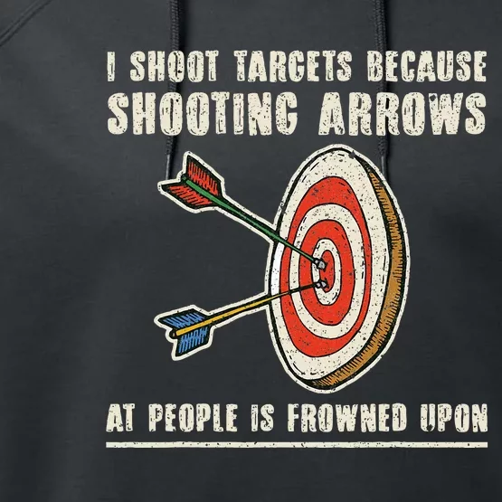 Archery Archer Funny Bowman Bow Archer Performance Fleece Hoodie