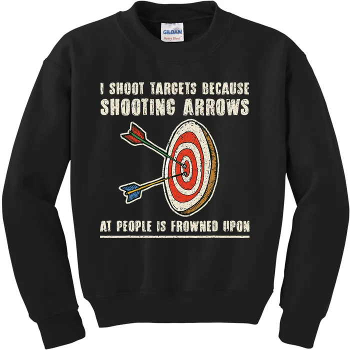 Archery Archer Funny Bowman Bow Archer Kids Sweatshirt