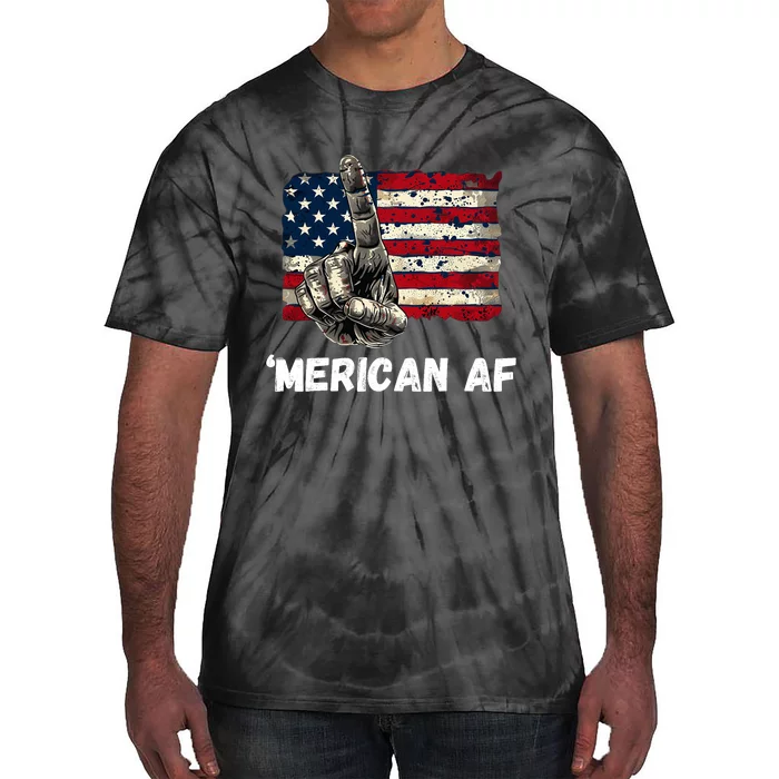 American’Merican Af Flag 4th Of July Patriotic Gift Tie-Dye T-Shirt