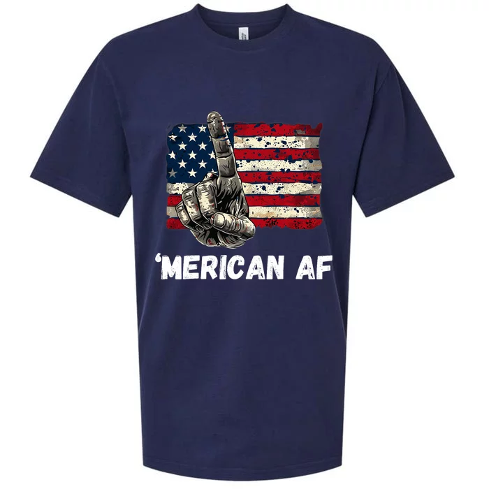 American’Merican Af Flag 4th Of July Patriotic Gift Sueded Cloud Jersey T-Shirt