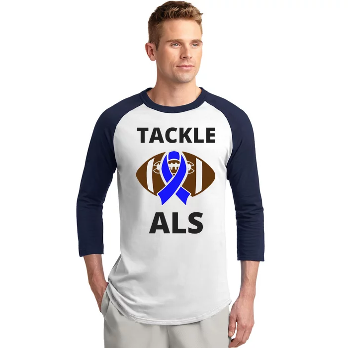 ALS Awareness Football Tackle Baseball Sleeve Shirt