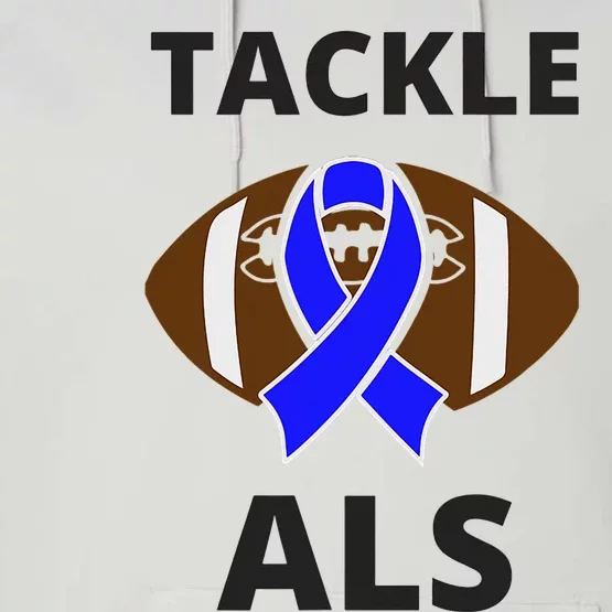 ALS Awareness Football Tackle Performance Fleece Hoodie