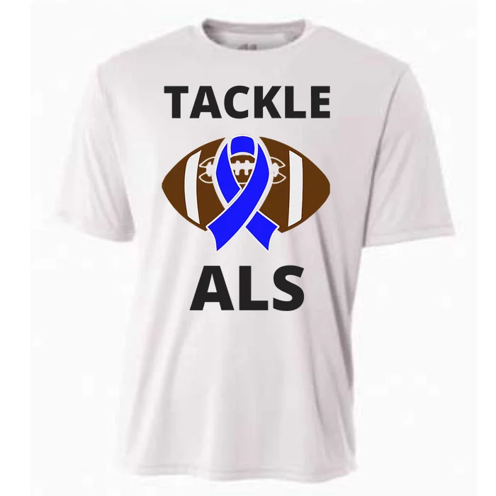 ALS Awareness Football Tackle Cooling Performance Crew T-Shirt