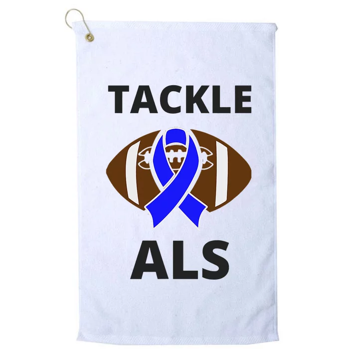 ALS Awareness Football Tackle Platinum Collection Golf Towel