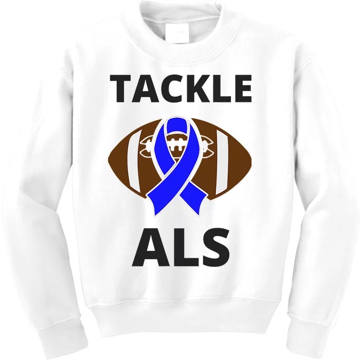 ALS Awareness Football Tackle Kids Sweatshirt