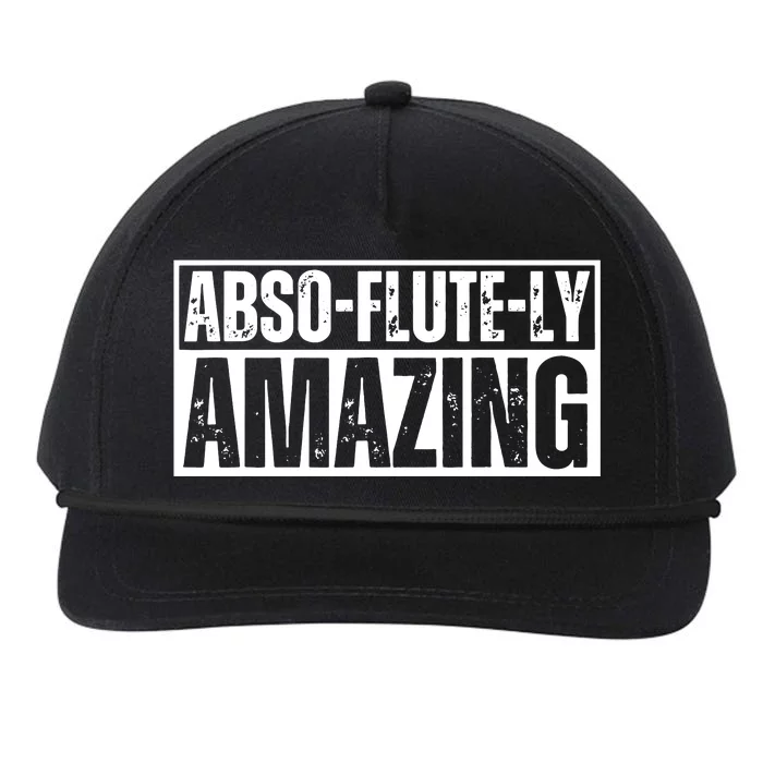 AbsoFluteLy Amazing Flute Player Musical Instrument Snapback Five-Panel Rope Hat