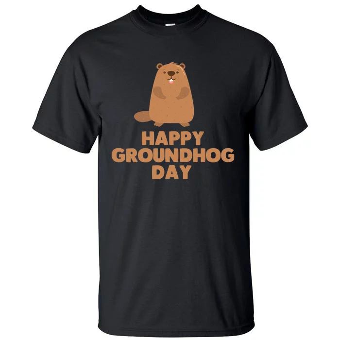 Awesome And Funny Happy Groundhog Day Shirt Tall T-Shirt