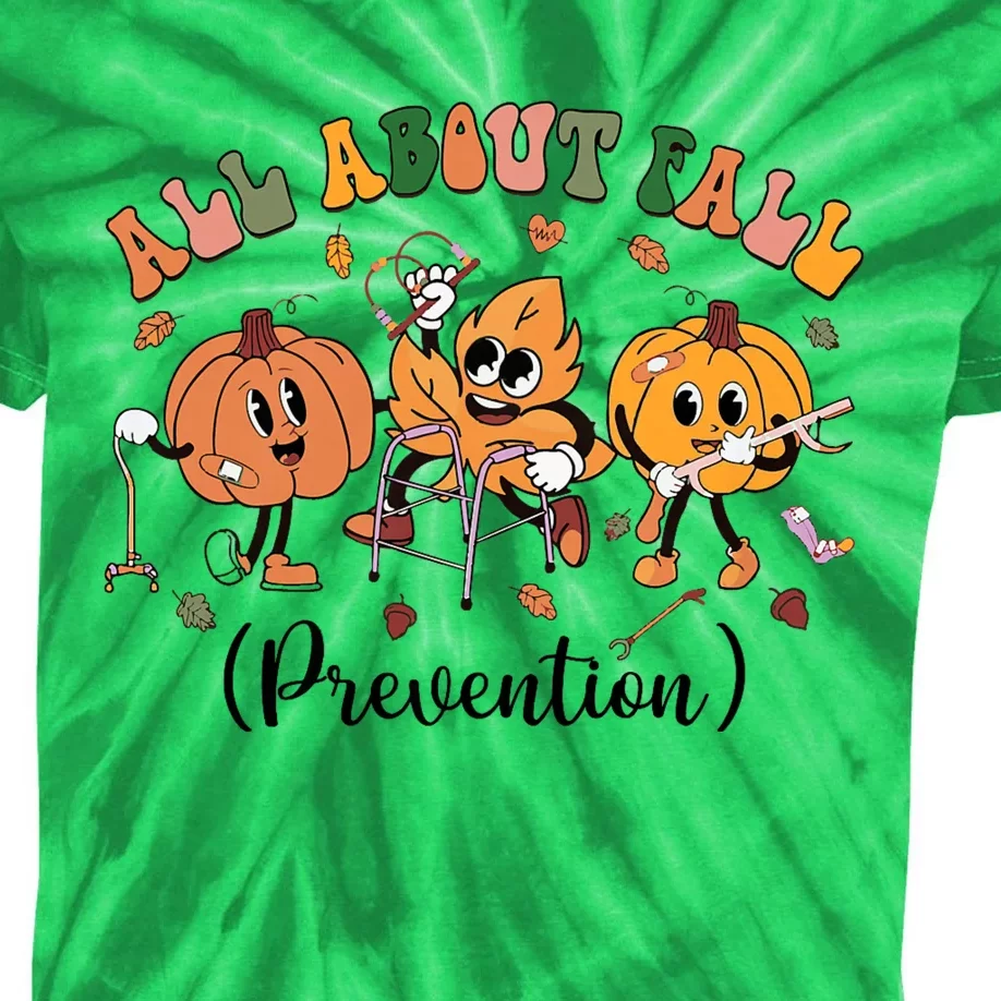 All About Fall Prevention Physical Therapy Funny Ot Ota Kids Tie-Dye T-Shirt