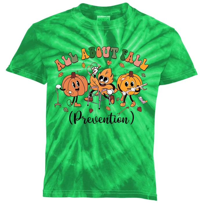 All About Fall Prevention Physical Therapy Funny Ot Ota Kids Tie-Dye T-Shirt