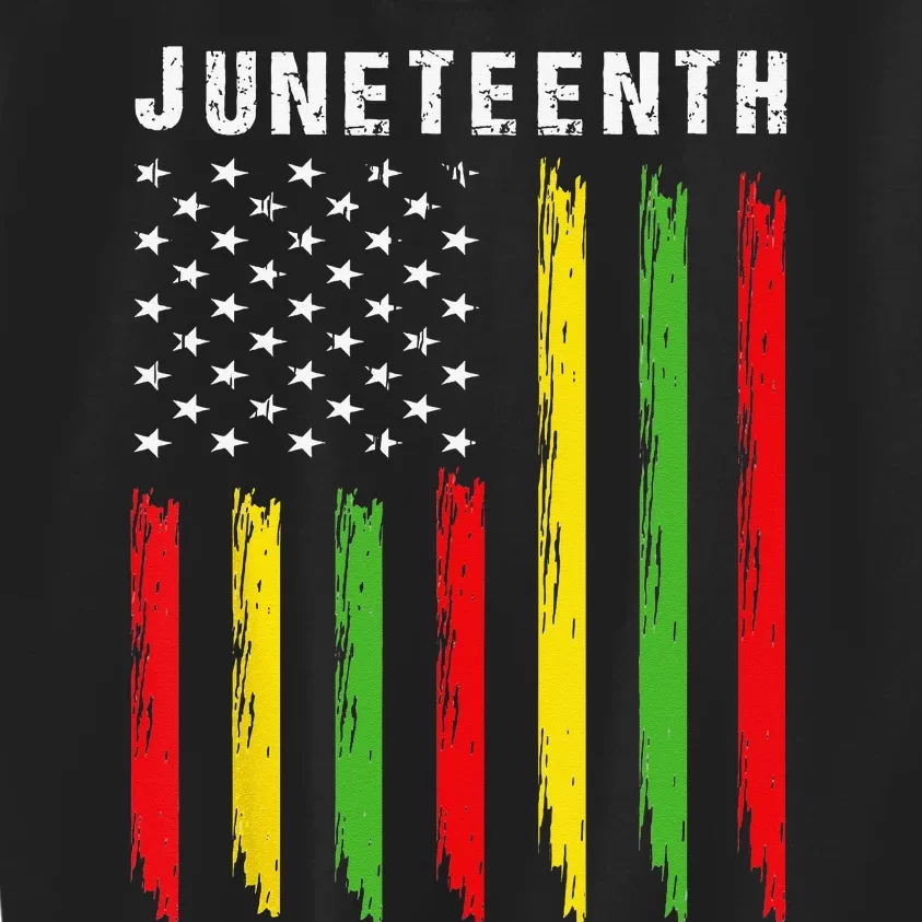 African American Flag Juneteenth Wo Kids Sweatshirt