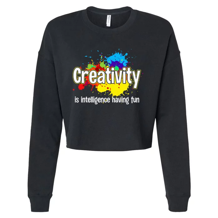 Artist Art For Women Creative Drawing Teacher Creativity Cropped Pullover Crew