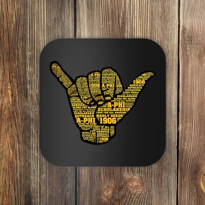 Alpha African Fraternity Hand Sign Words 1906 Coaster