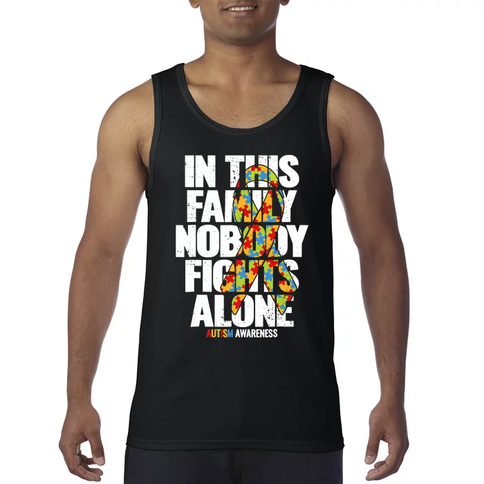 Autism Awareness Family Support Mom Autism Awareness Tank Top