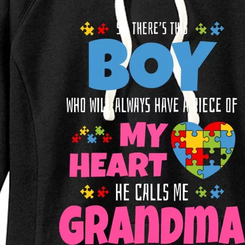 Autism Awareness Gift Autism Grandma Women's Fleece Hoodie