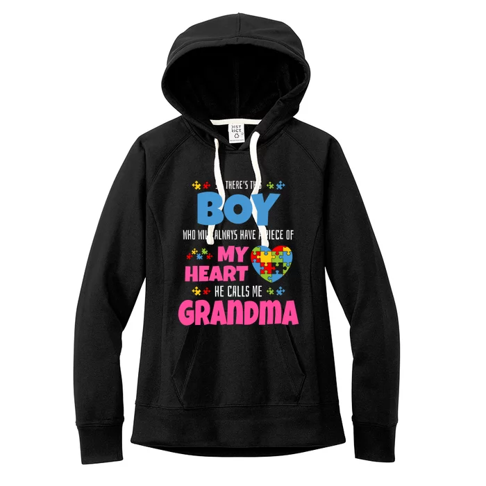 Autism Awareness Gift Autism Grandma Women's Fleece Hoodie