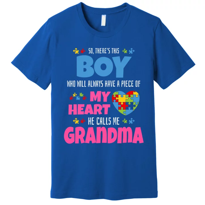 Autism Awareness Gift Autism Grandma Premium T-Shirt