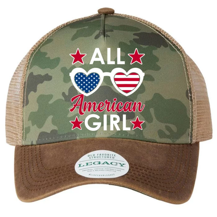 All American Girl 4th Of July Girl Sunglasses Legacy Tie Dye Trucker Hat