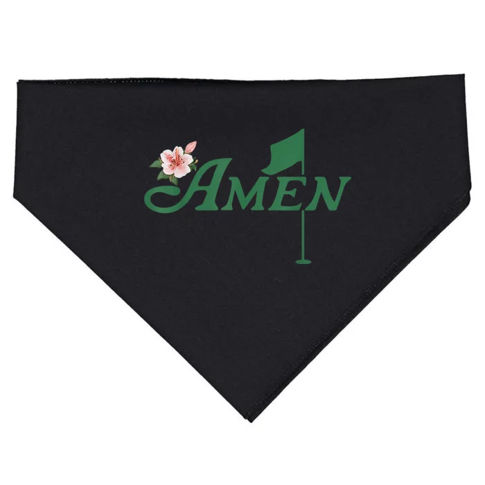 Amen Azalea Golf Masters Floral Golfing Enthusiast USA-Made Doggie Bandana