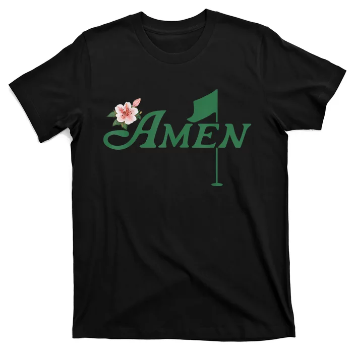 Amen Azalea Golf Masters Floral Golfing Enthusiast T-Shirt