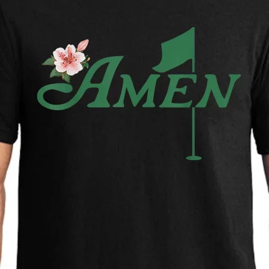 Amen Azalea Golf Masters Floral Golfing Enthusiast Pajama Set