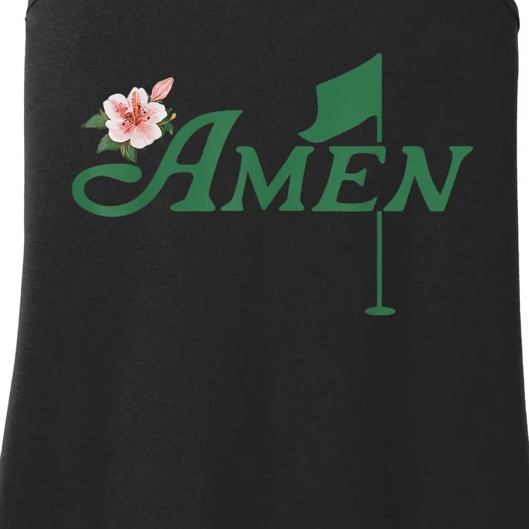 Amen Azalea Golf Masters Floral Golfing Enthusiast Ladies Essential Tank