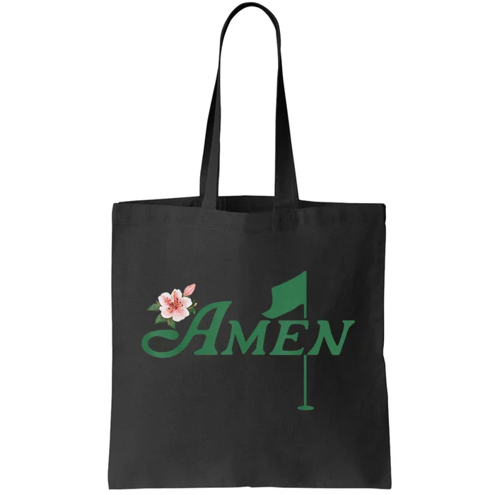 Amen Azalea Golf Masters Floral Golfing Enthusiast Tote Bag