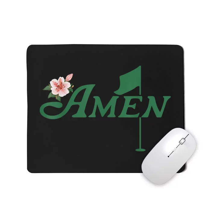 Amen Azalea Golf Masters Floral Golfing Enthusiast Mousepad