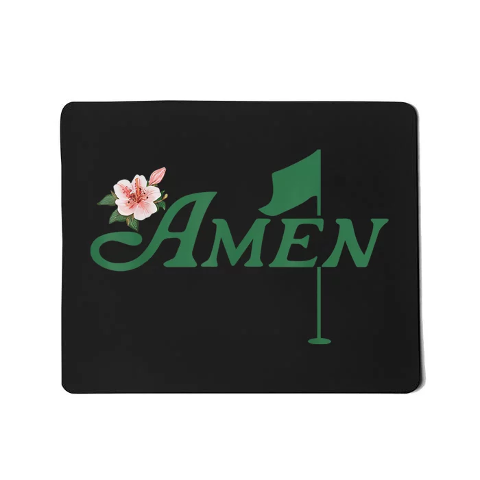 Amen Azalea Golf Masters Floral Golfing Enthusiast Mousepad