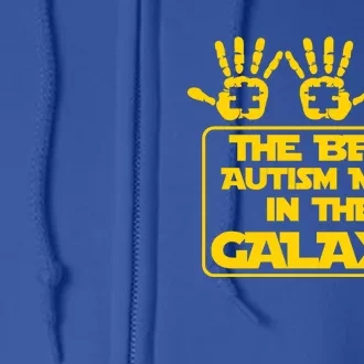 Autism Awareness Gift For Best In The Galaxy Autism Mom Funny Gift Full Zip Hoodie