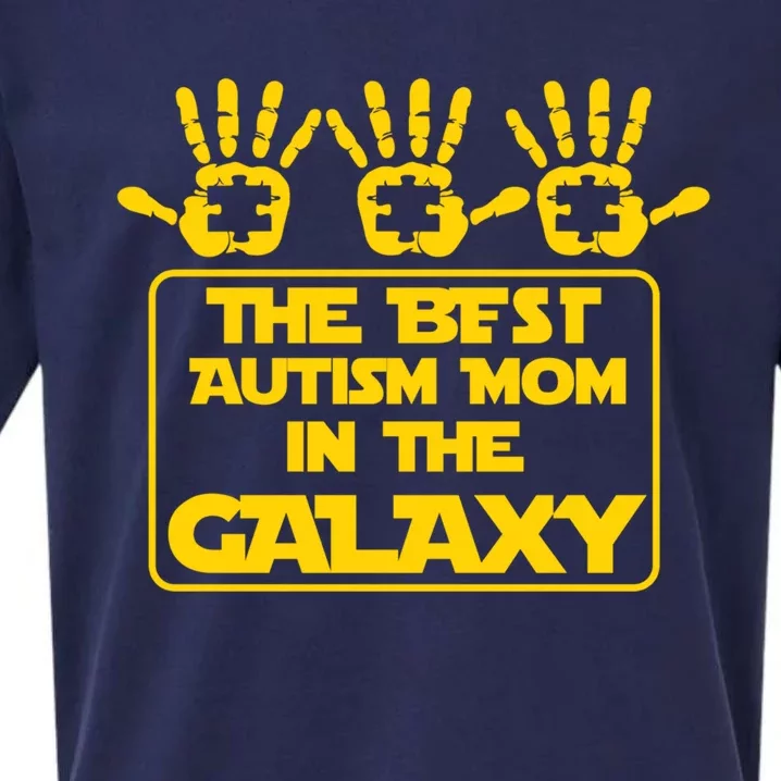 Autism Awareness Gift For Best In The Galaxy Autism Mom Funny Gift Sueded Cloud Jersey T-Shirt