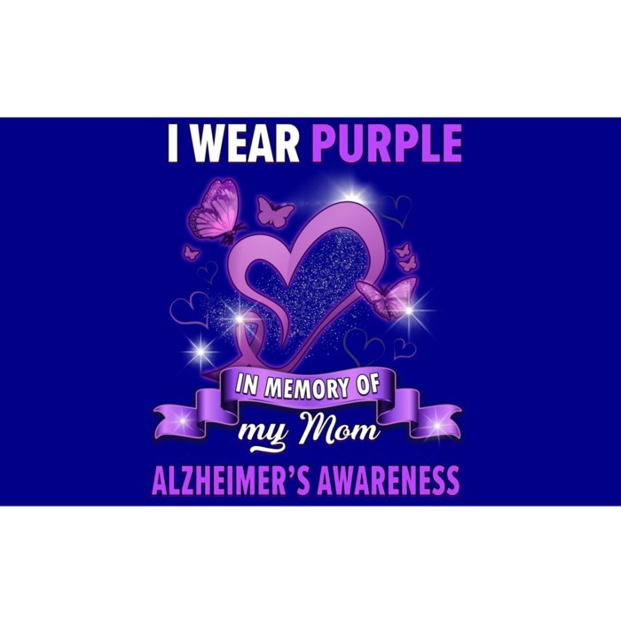 Alzheimer's Awareness Gift I Wear Purple In Memory Of My Mom Gift Bumper Sticker