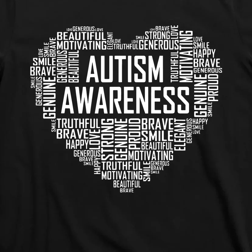 Autism Awareness Gift Heart Proud Support Month Gift T-Shirt