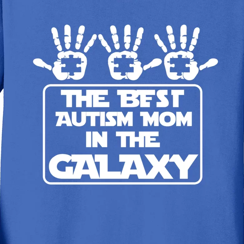 Autism Awareness Gift For Best In The Galaxy Autism Mom Gift Kids Long Sleeve Shirt