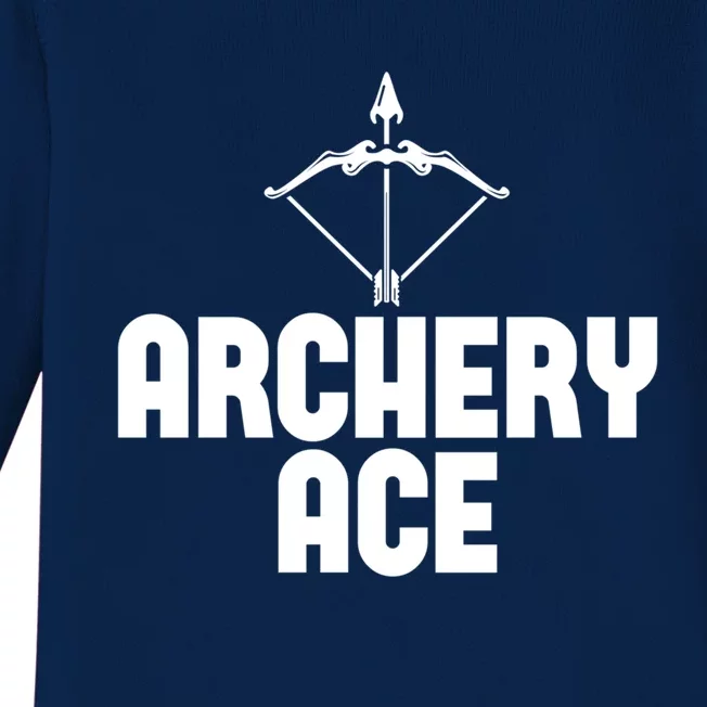 Archery Ace Gift Bow Arrow Club Competition Archery Gift Baby Long Sleeve Bodysuit