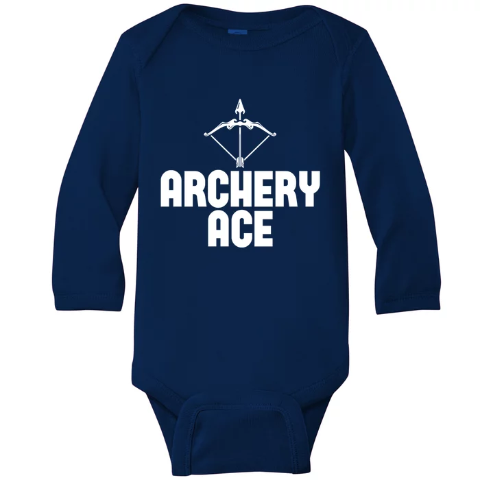 Archery Ace Gift Bow Arrow Club Competition Archery Gift Baby Long Sleeve Bodysuit