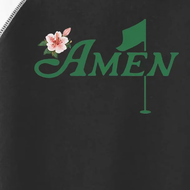 Amen Azalea Golf Masters Floral Golfing Enthusiast Toddler Fine Jersey T-Shirt