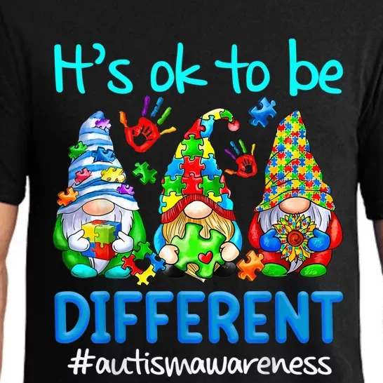 Autism Awareness Gnomes Its Ok To Be Different Shirt Pajama Set