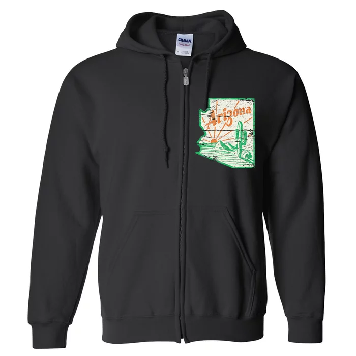 AZ Arizona Grand Canyon Cactus State Outdoors Activity Tee Full Zip Hoodie