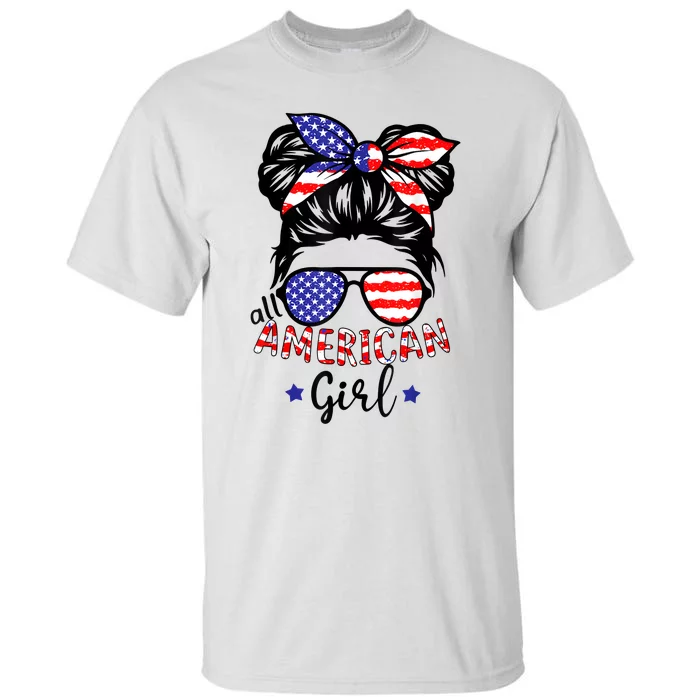 All American Girl 4th Of July Bleached Daughter USA Tall T-Shirt