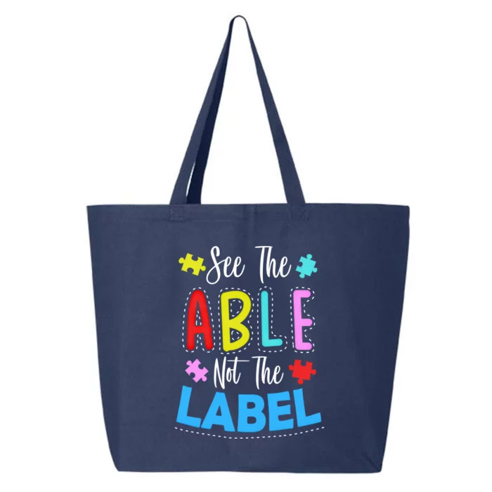 Autism Awareness Gift Autism Gift Disability Support Sped Gift 25L Jumbo Tote