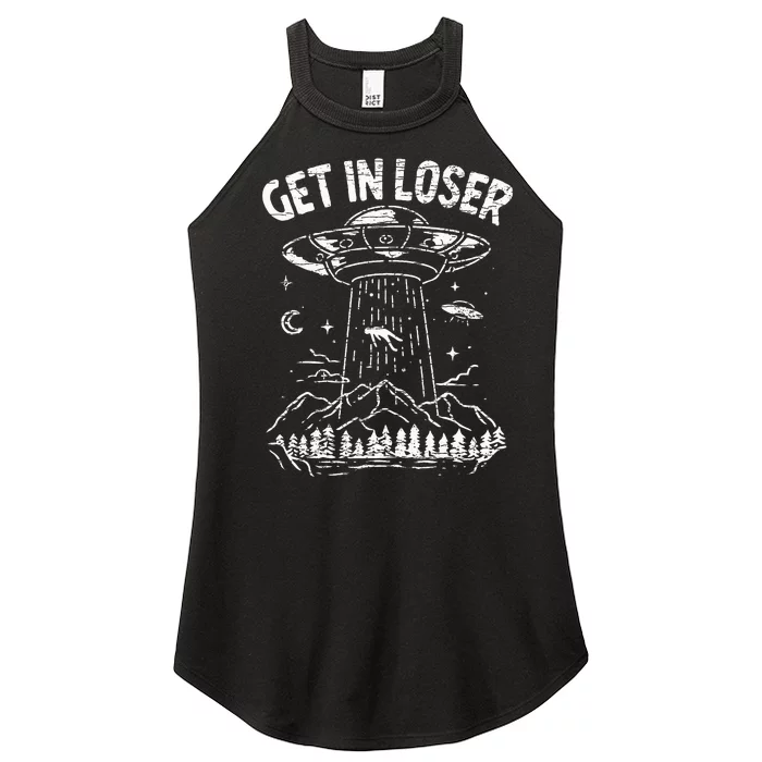 Alien Abduction Get In Loser Ufo Women’s Perfect Tri Rocker Tank